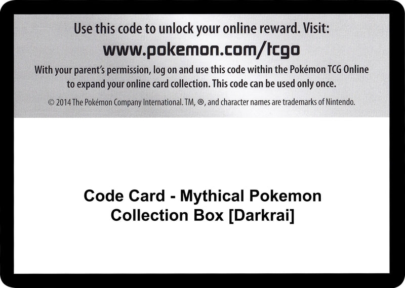 Image for Code Card - Mythical Pokemon Collection Box [Darkrai] (Generations) - Pokemon