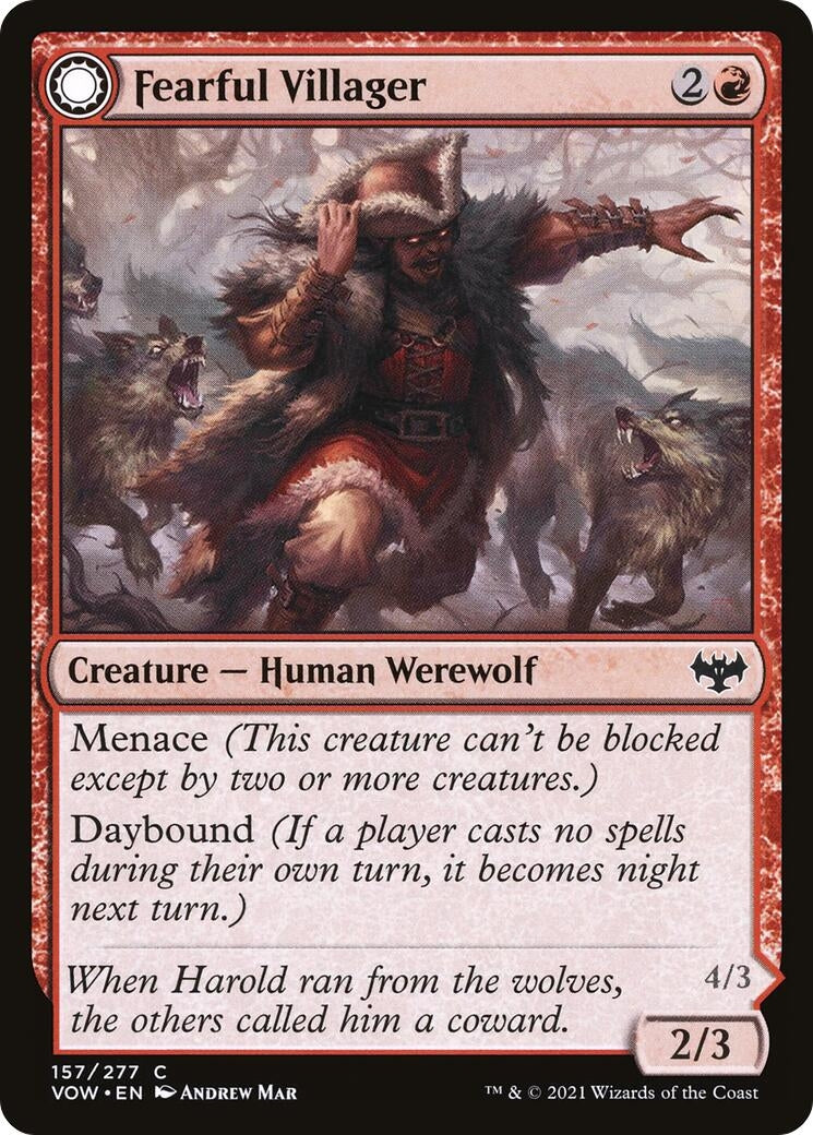 Fearful Villager (157) (Innistrad: Crimson Vow)