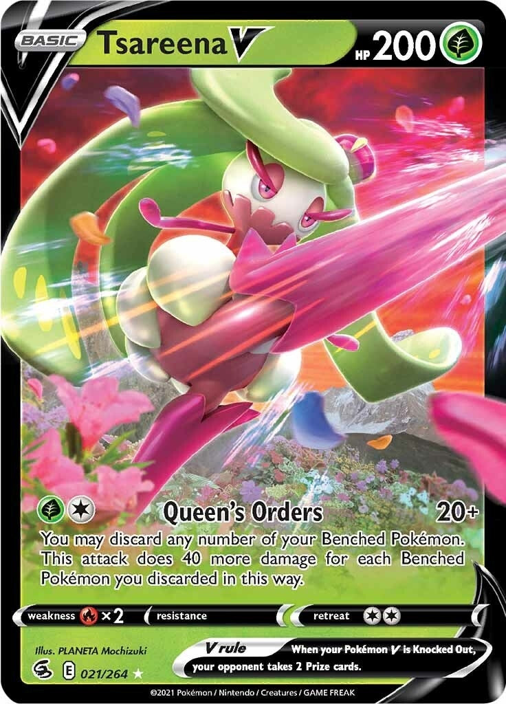 Image for Tsareena V (021/264) (SWSH08: Fusion Strike) - Pokemon