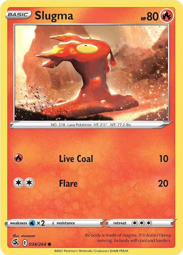 Image for Slugma (034/264) (SWSH08: Fusion Strike) - Pokemon