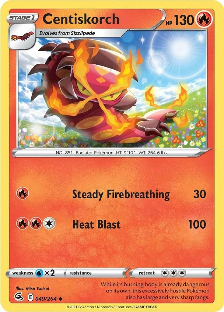 Image for Centiskorch (49) (049/264) (SWSH08: Fusion Strike) - Pokemon