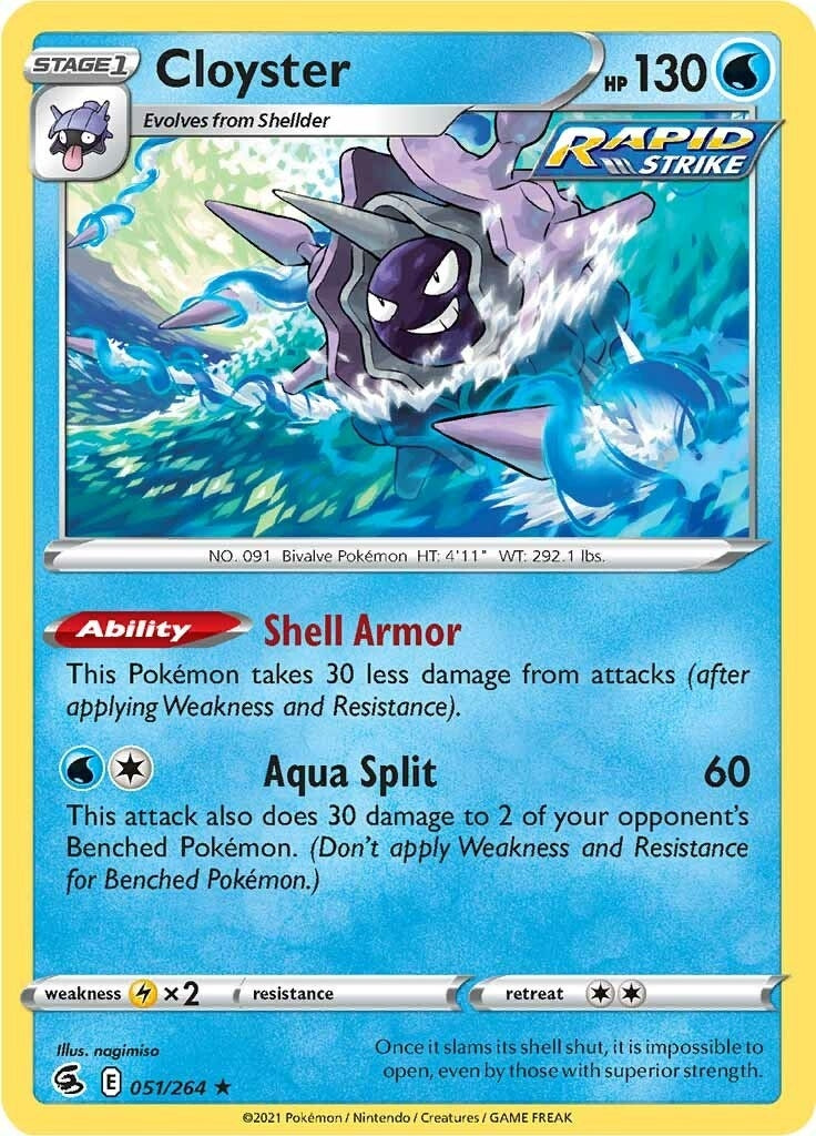 Image for Cloyster (051/264) (SWSH08: Fusion Strike) - Pokemon