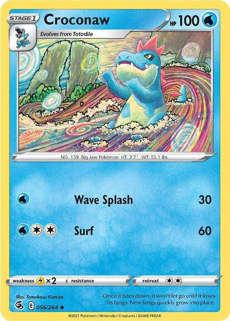 Image for Croconaw (056/264) (SWSH08: Fusion Strike) - Pokemon