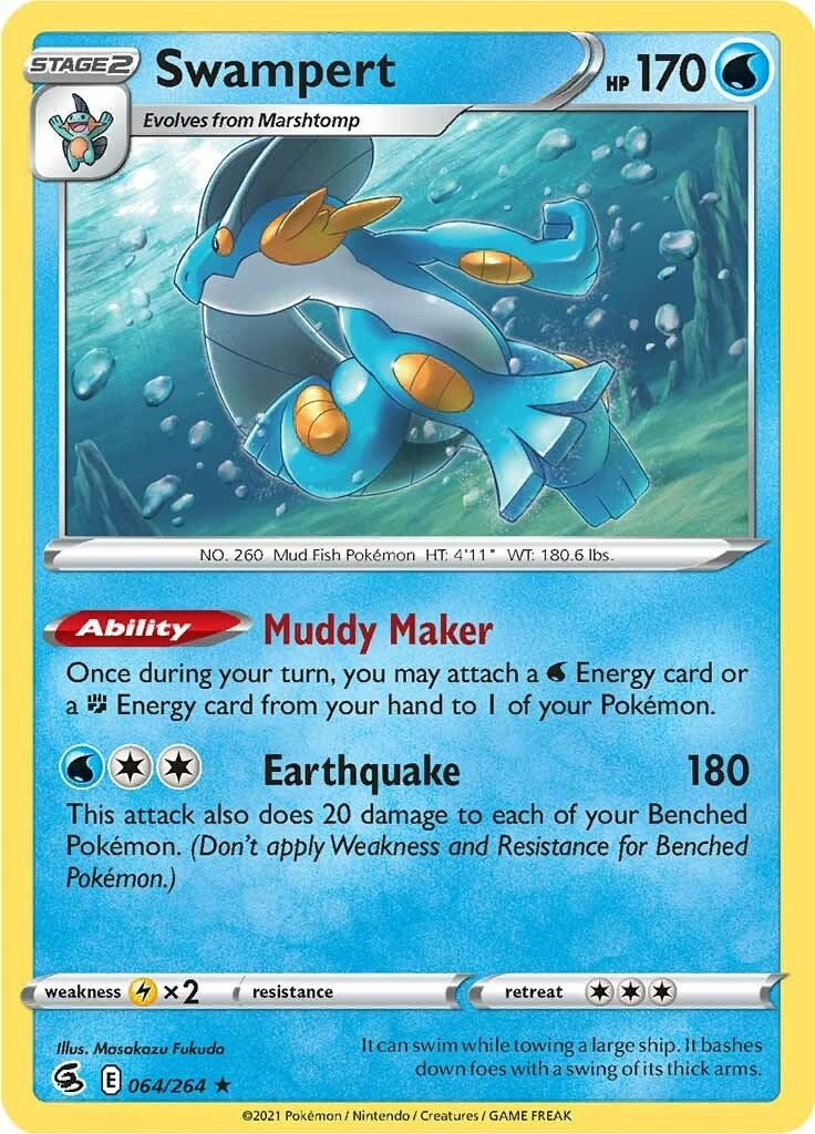 Image for Swampert (064/264) (SWSH08: Fusion Strike) - Pokemon