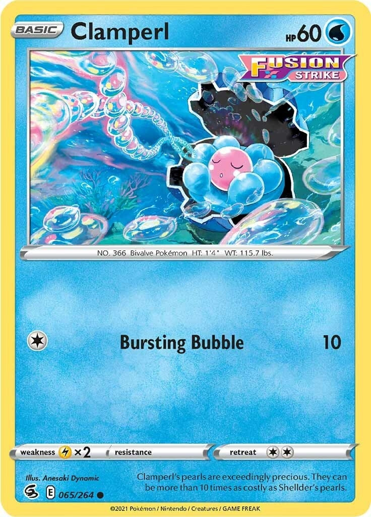 Image for Clamperl (065/264) (SWSH08: Fusion Strike) - Pokemon
