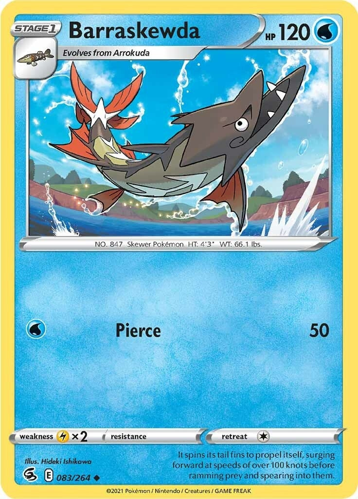 Image for Barraskewda (083/264) (SWSH08: Fusion Strike) - Pokemon