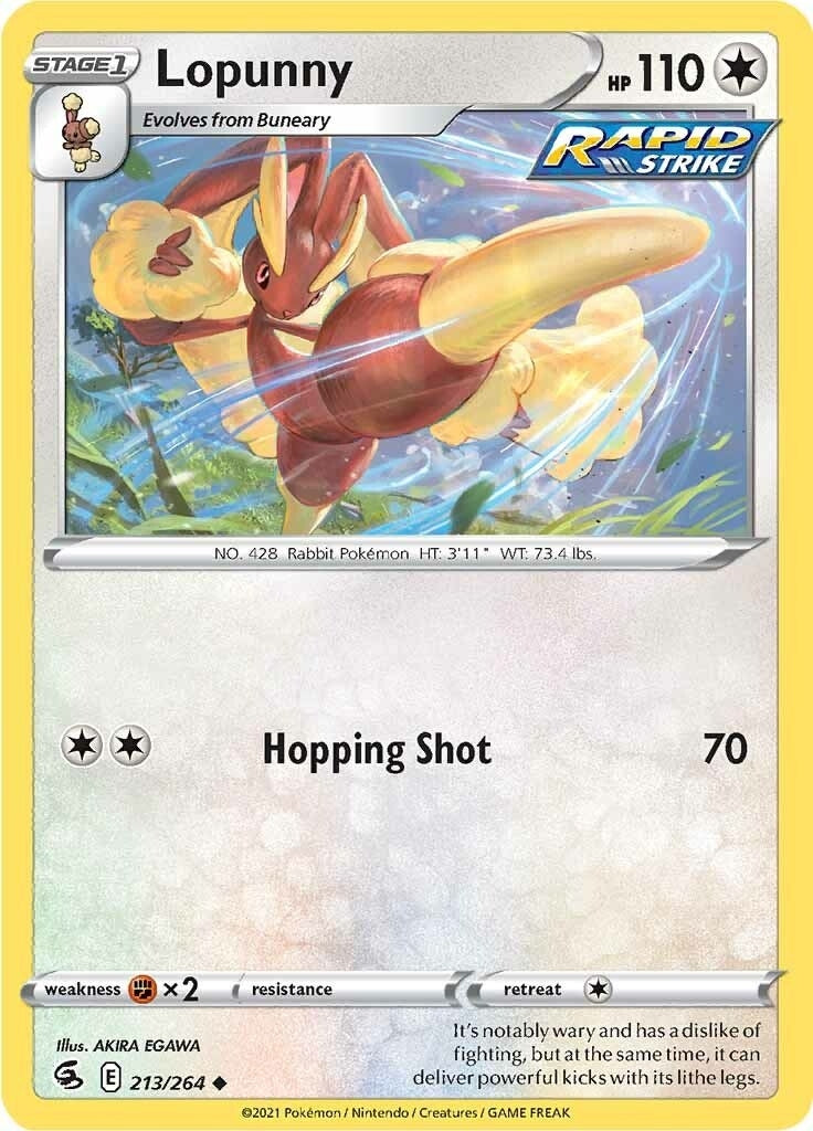 Image for Lopunny (213/264) (SWSH08: Fusion Strike) - Pokemon
