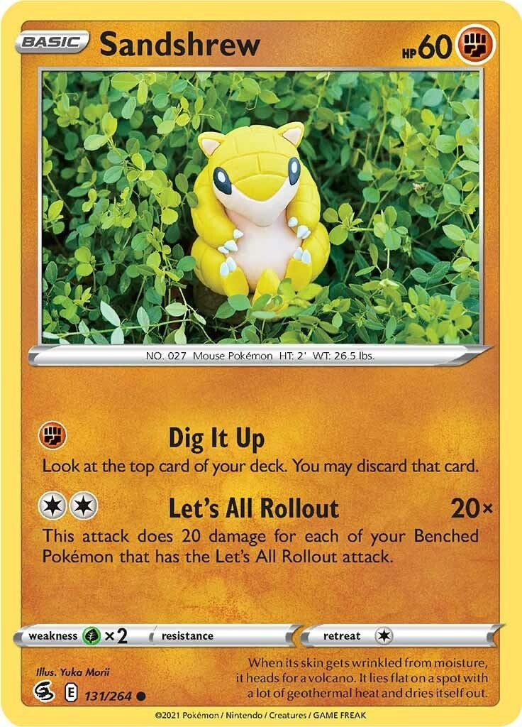 Image for Sandshrew (131/264) (SWSH08: Fusion Strike) - Pokemon