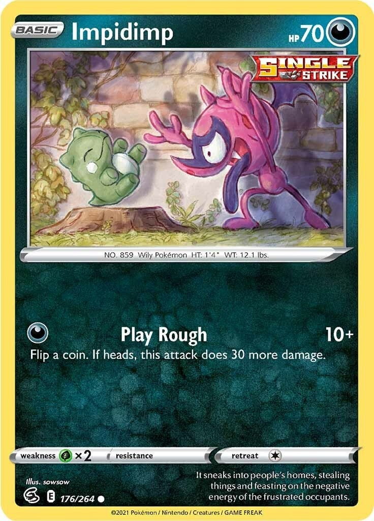 Image for Impidimp (176/264) (SWSH08: Fusion Strike) - Pokemon