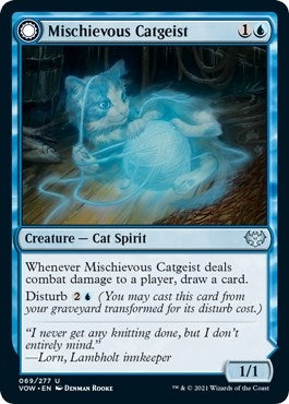 Mischievous Catgeist (69) (Innistrad: Crimson Vow)