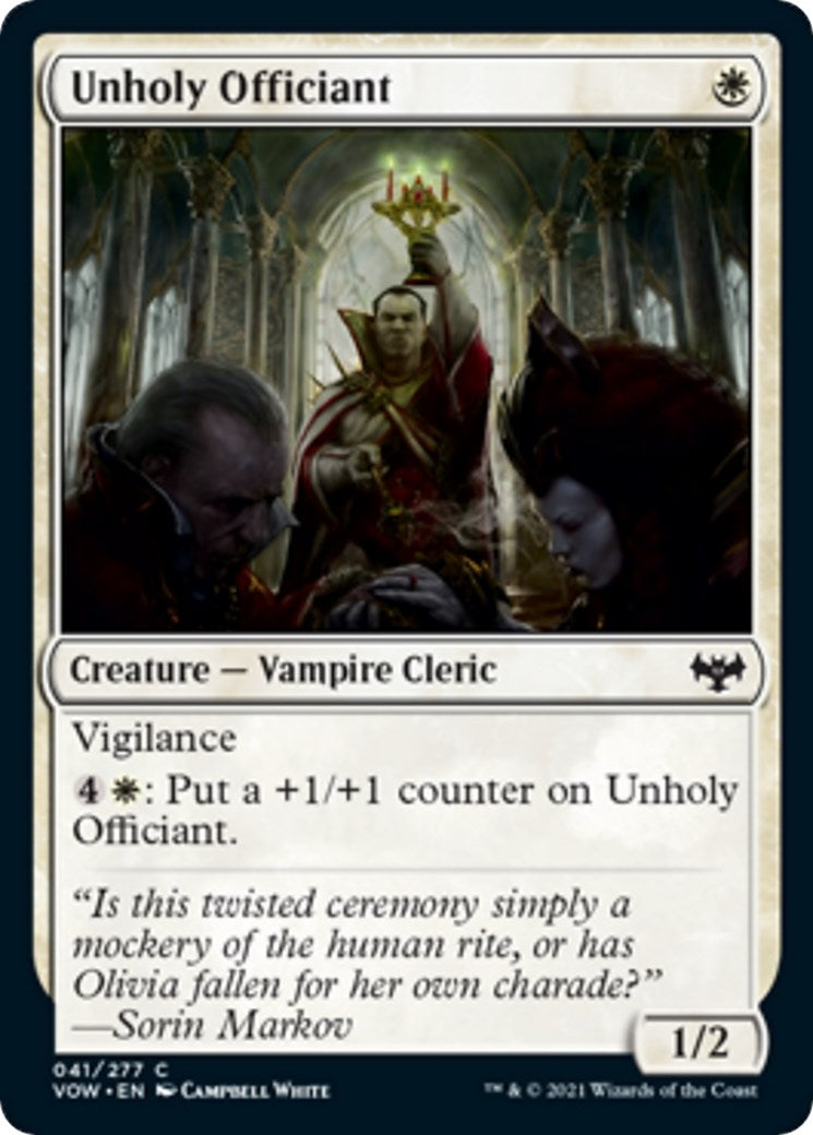 Image for Unholy Officiant (41) - Magic: The Gathering