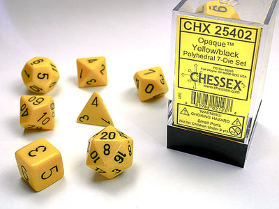 Chessex: Opaque Yellow 7-Die Set