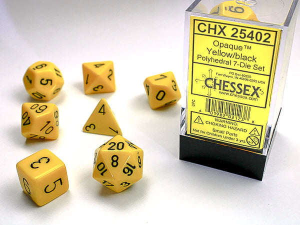 Chessex: Opaque Yellow 7-Die Set