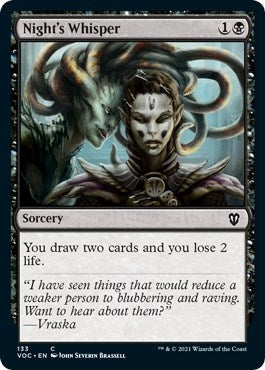 Night's Whisper (133) (Commander: Innistrad: Crimson Vow)