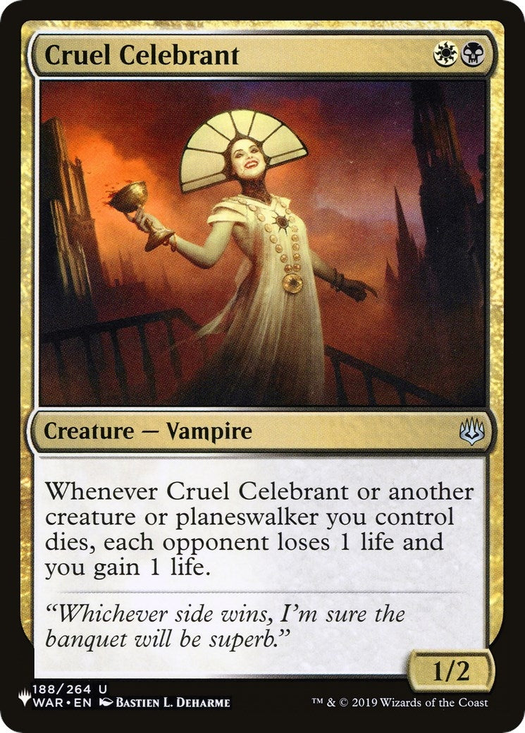 Cruel Celebrant (188/264) (The List Reprints)
