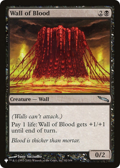 Wall of Blood (82/306) (The List Reprints)