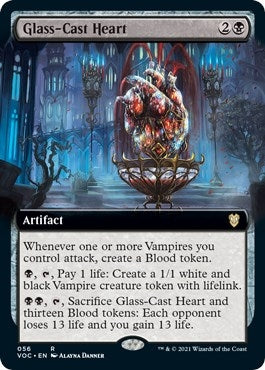 Glass-Cast Heart (Extended Art) (56) (Commander: Innistrad: Crimson Vow)