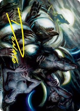 Lunar Rejection Art Card (Gold-Stamped Signature) (23) (Art Series: Innistrad: Crimson Vow)