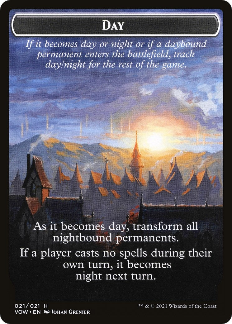 Day // Night Double-Sided Token (21) (Innistrad: Crimson Vow)