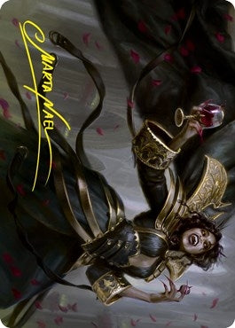 Bloodcrazed Socialite Art Card (Gold-Stamped Signature) (28) (Art Series: Innistrad: Crimson Vow)