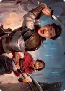 Daybreak Combatants Art Card (42) (Art Series: Innistrad: Crimson Vow)