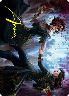 Falkenrath Celebrants (43/81) Art Card (Gold-Stamped Signature) (43) (Art Series: Innistrad: Crimson Vow)