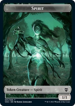 Spirit (001) // Spirit (002) Double-sided Token (1 // 2) (Commander: Innistrad: Crimson Vow)