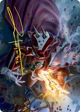 Flame-Blessed Bolt Art Card (Gold-Stamped Signature) (44) (Art Series: Innistrad: Crimson Vow)