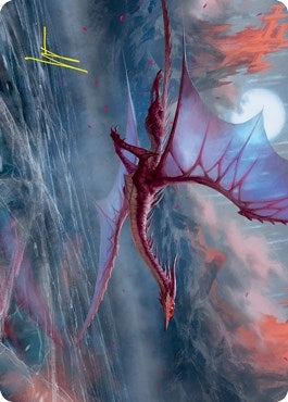 Manaform Hellkite Art Card (Gold-Stamped Signature) (46) (Art Series: Innistrad: Crimson Vow)