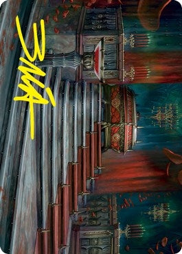 Edgar Markov's Coffin Art Card (Gold-Stamped Signature) (60) (Art Series: Innistrad: Crimson Vow)