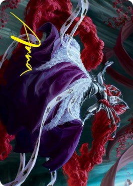 Olivia, Crimson Bride Art Card (Gold-Stamped Signature) (65) (Art Series: Innistrad: Crimson Vow)