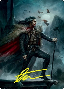 Dracula, Blood Immortal Art Card (Gold-Stamped Signature) (71) (Art Series: Innistrad: Crimson Vow)