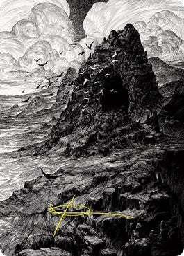 Mountain Art Card (Gold-Stamped Signature) (80) (Art Series: Innistrad: Crimson Vow)
