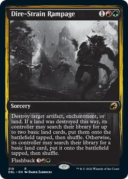 Dire-Strain Rampage (219) (Innistrad: Double Feature)