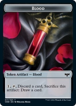 Blood // Boar Double-Sided Token (17 // 12) (Innistrad: Crimson Vow)