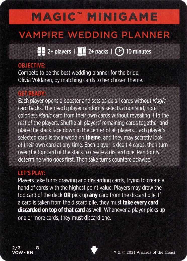 Magic Minigame: Vampire Wedding Planner (2) (Innistrad: Crimson Vow)
