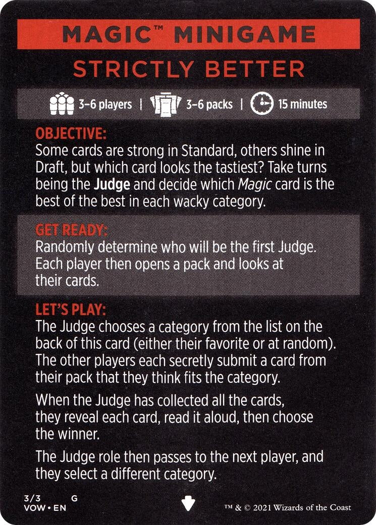 Magic Minigame: Strictly Better (3) (Innistrad: Crimson Vow)