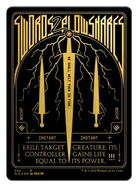 Swords to Plowshares (Foil Etched) (Gold) (364) (Secret Lair Drop Series)