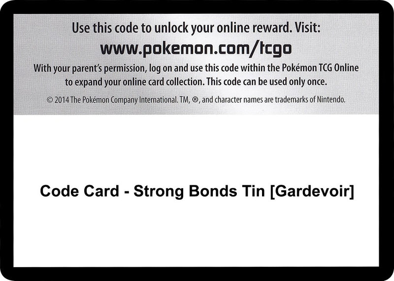Image for Code Card - Strong Bonds Tin [Gardevoir] (Miscellaneous Cards & Products) - Pokemon