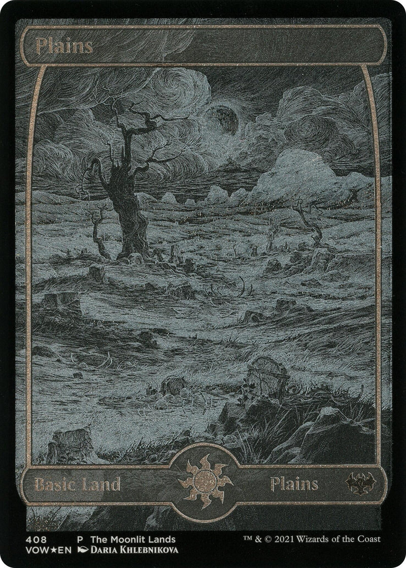 Plains (Moonlit Land) (Foil Etched) (408) (WPN & Gateway Promos)