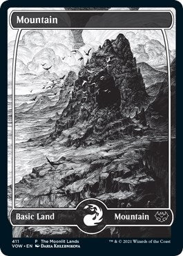 Mountain (Moonlit Land) (Foil Etched) (411) (WPN & Gateway Promos)