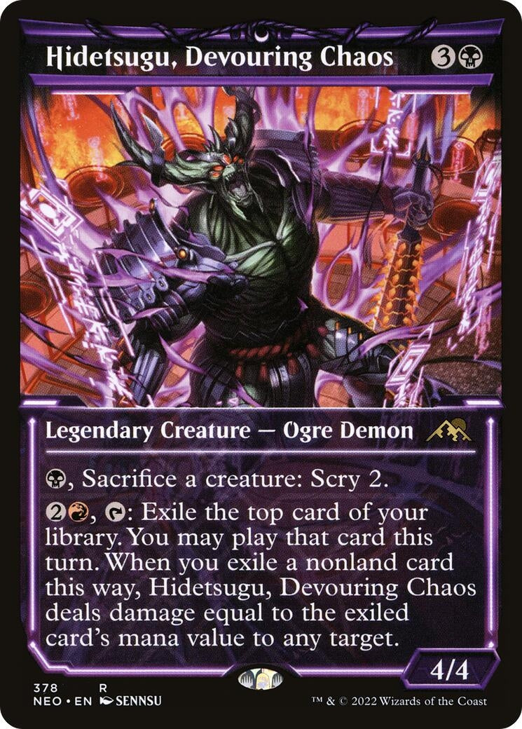 Hidetsugu, Devouring Chaos (Showcase) (378) (Kamigawa: Neon Dynasty)