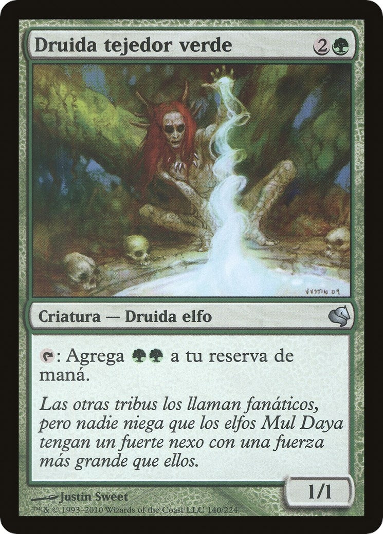 Greenweaver Druid (Spanish) - "Druida tejedor verde" (140) (Magic Encyclopedia 2011 (Salvat))