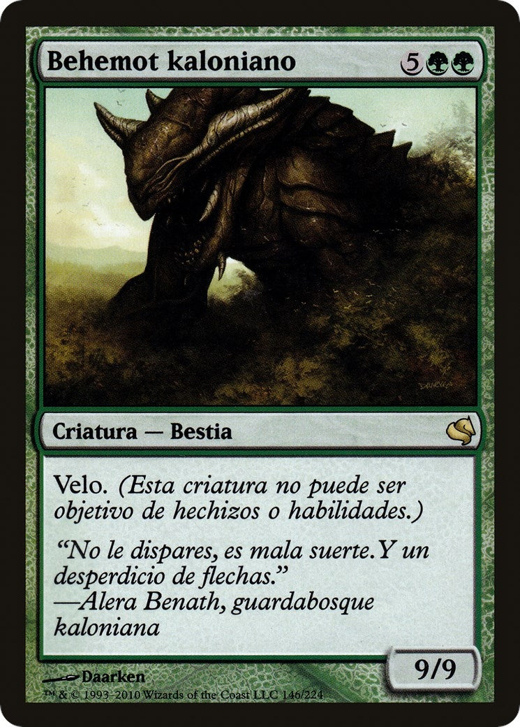 Kalonian Behemoth (Spanish) - "Behemot kaloniano" (146) (Magic Encyclopedia 2011 (Salvat))