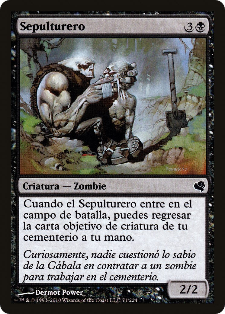 Gravedigger (Spanish) - "Sepulturero" (71) (Magic Encyclopedia 2011 (Salvat))