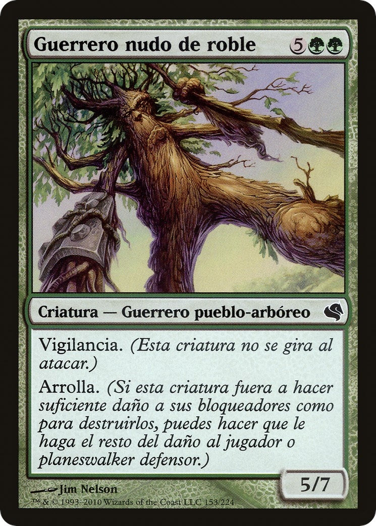 Oakgnarl Warrior (Spanish) - "Guerrero nudo de roble" (153) (Magic Encyclopedia 2011 (Salvat))