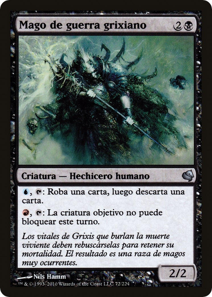 Grixis Battlemage (Spanish) - "Mago de guerra grixiano" (72) (Magic Encyclopedia 2011 (Salvat))
