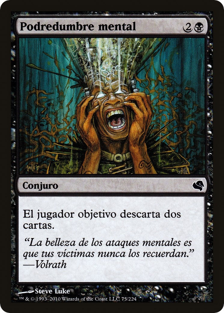 Mind Rot (Spanish) - "Podredumbre mental" (75) (Magic Encyclopedia 2011 (Salvat))