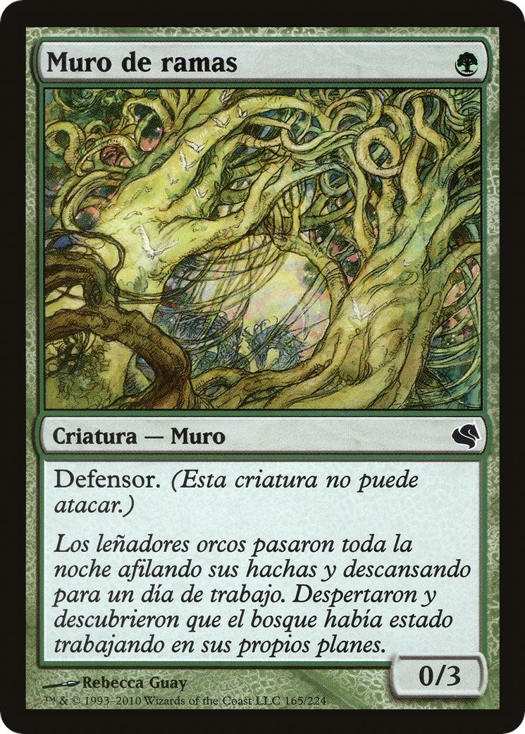 Wall of Wood (Spanish) - "Muro de ramas" (165) (Magic Encyclopedia 2011 (Salvat))