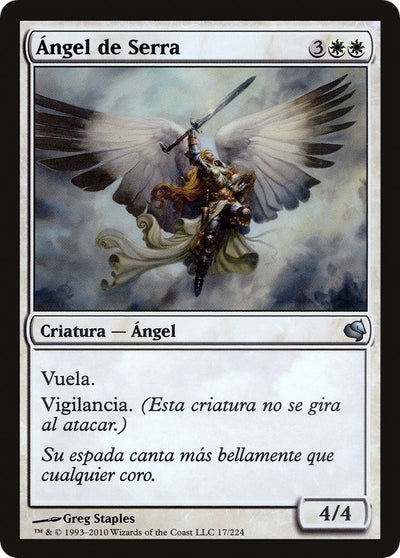 Serra Angel (Spanish) - "Angel de Serra" (17) (Magic Encyclopedia 2011 (Salvat))